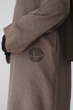 Abaya en Lin - Marron Kaki