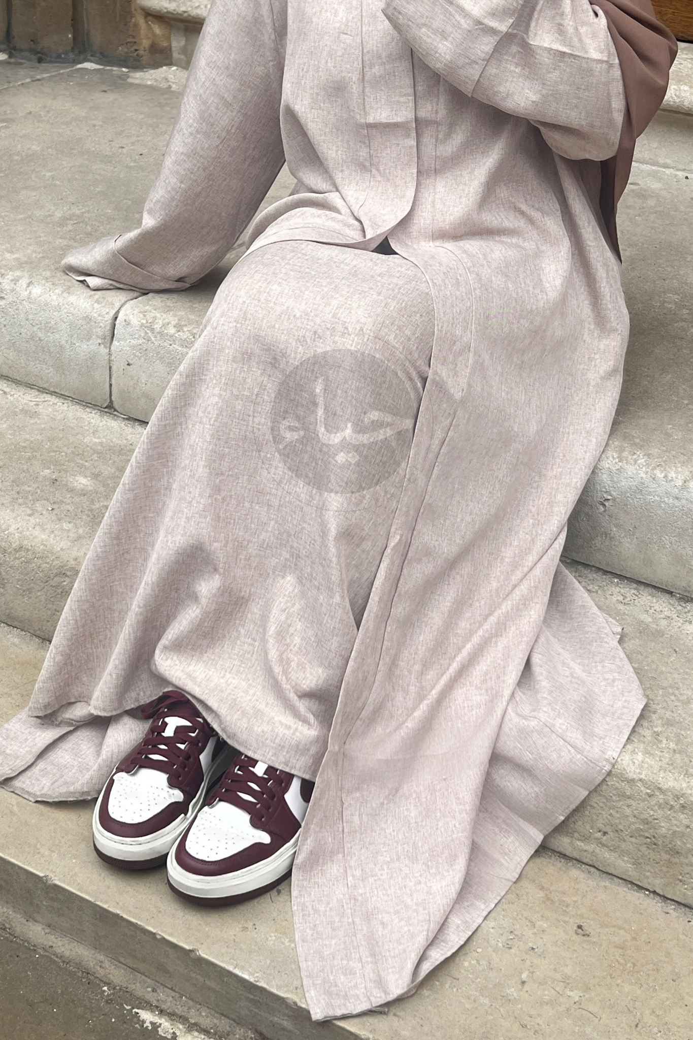 Abaya Ouverte en Lin - Taro