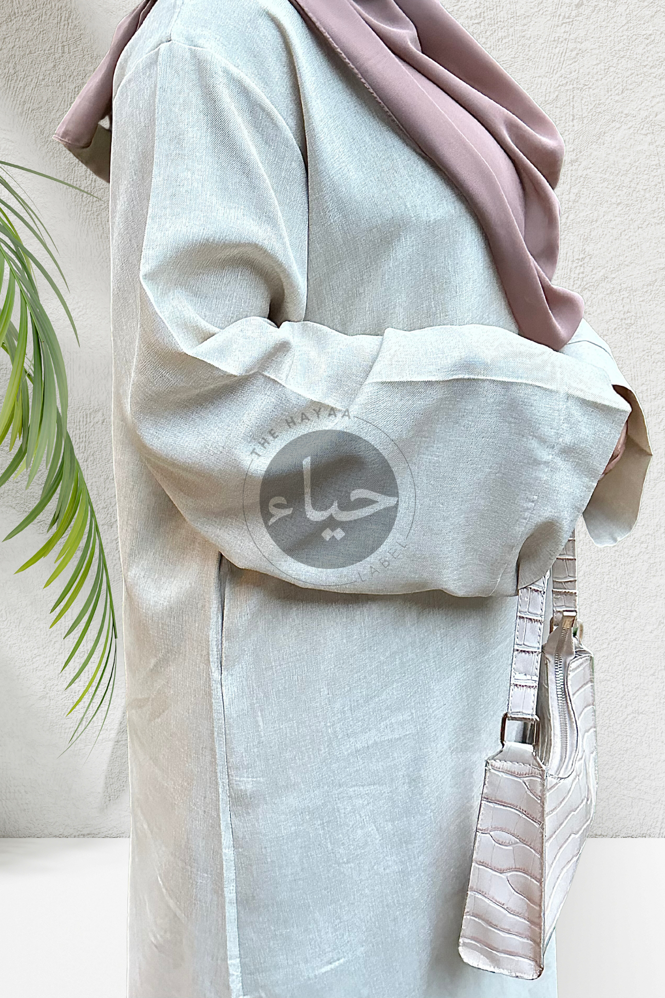 Abaya Fermée en Lin - Vanille