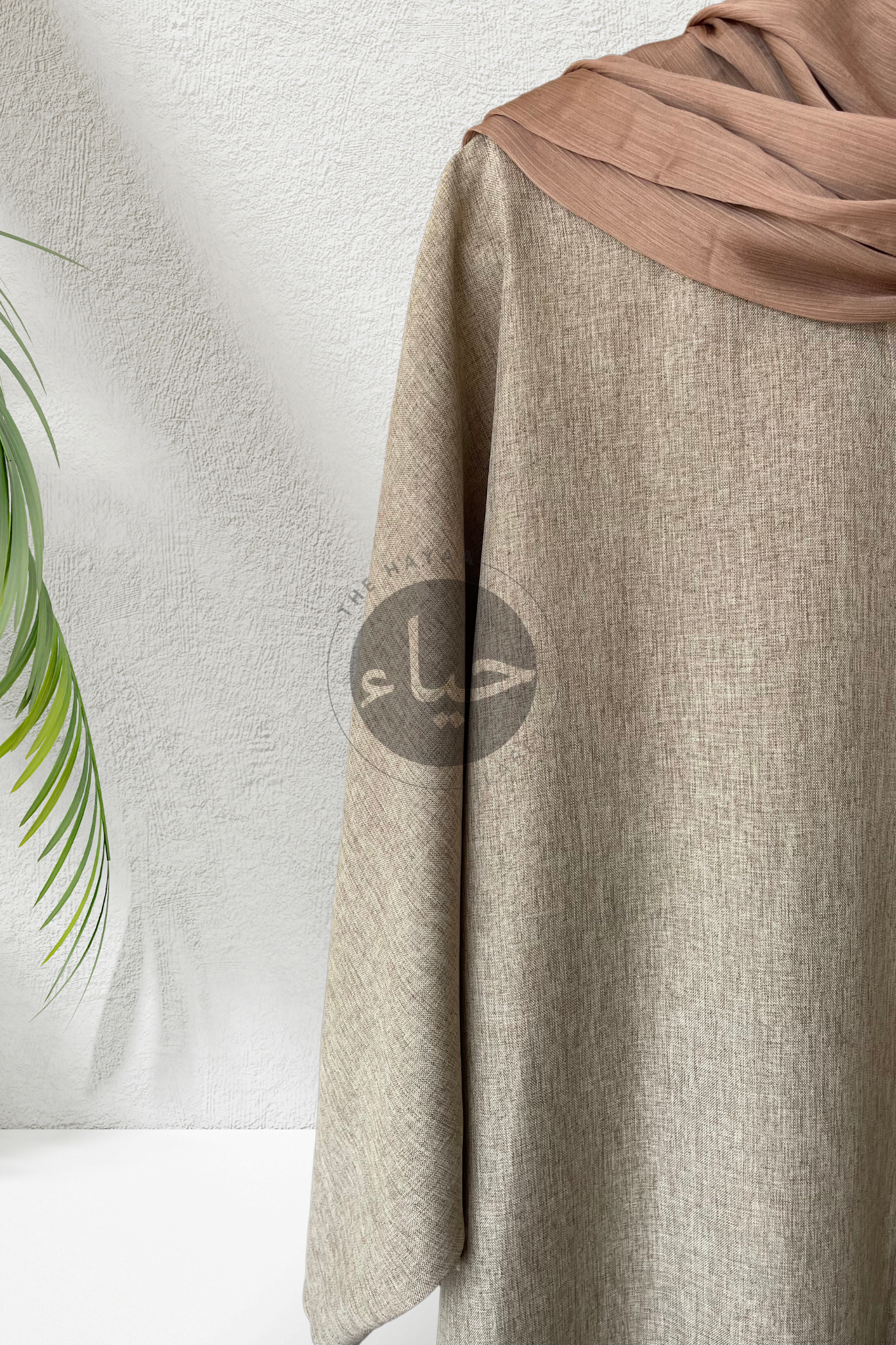 Abaya chauve-souris en lin - beige