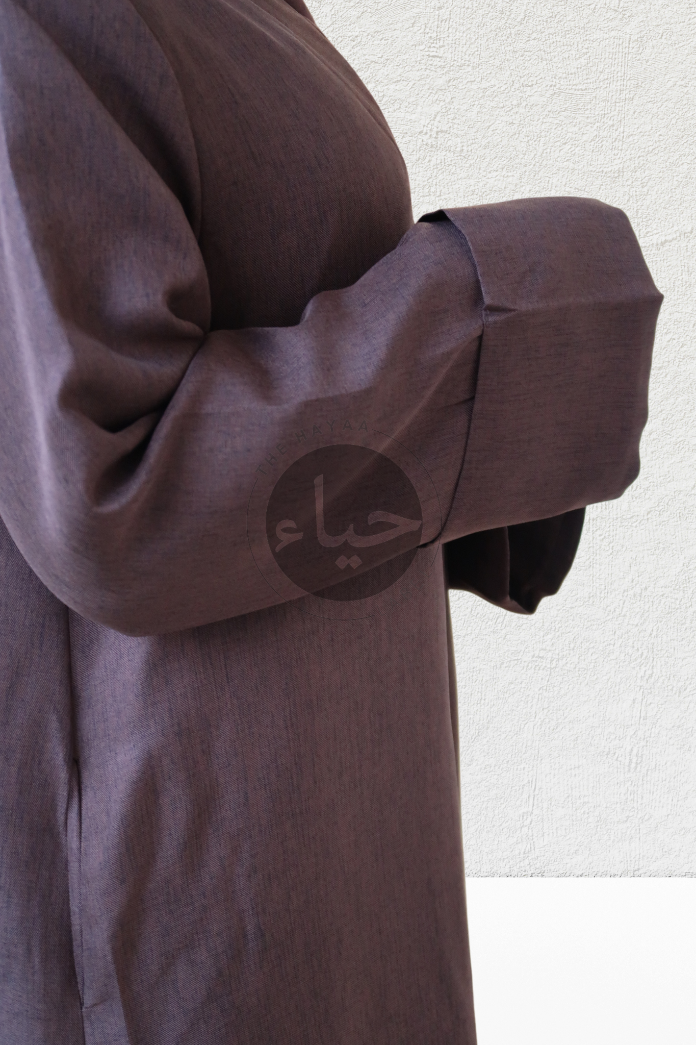 Abaya Ouverte en Lin - Café