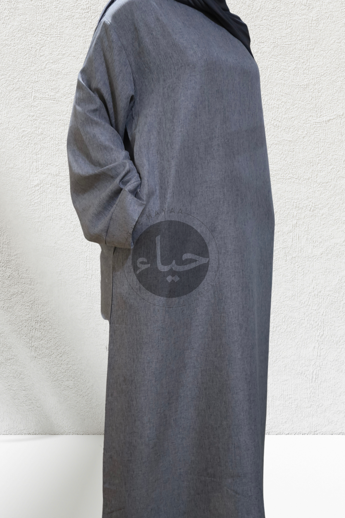 Abaya en Lin - Gris