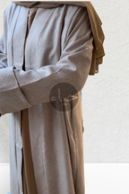 Abaya Ouverte en Lin - Taro