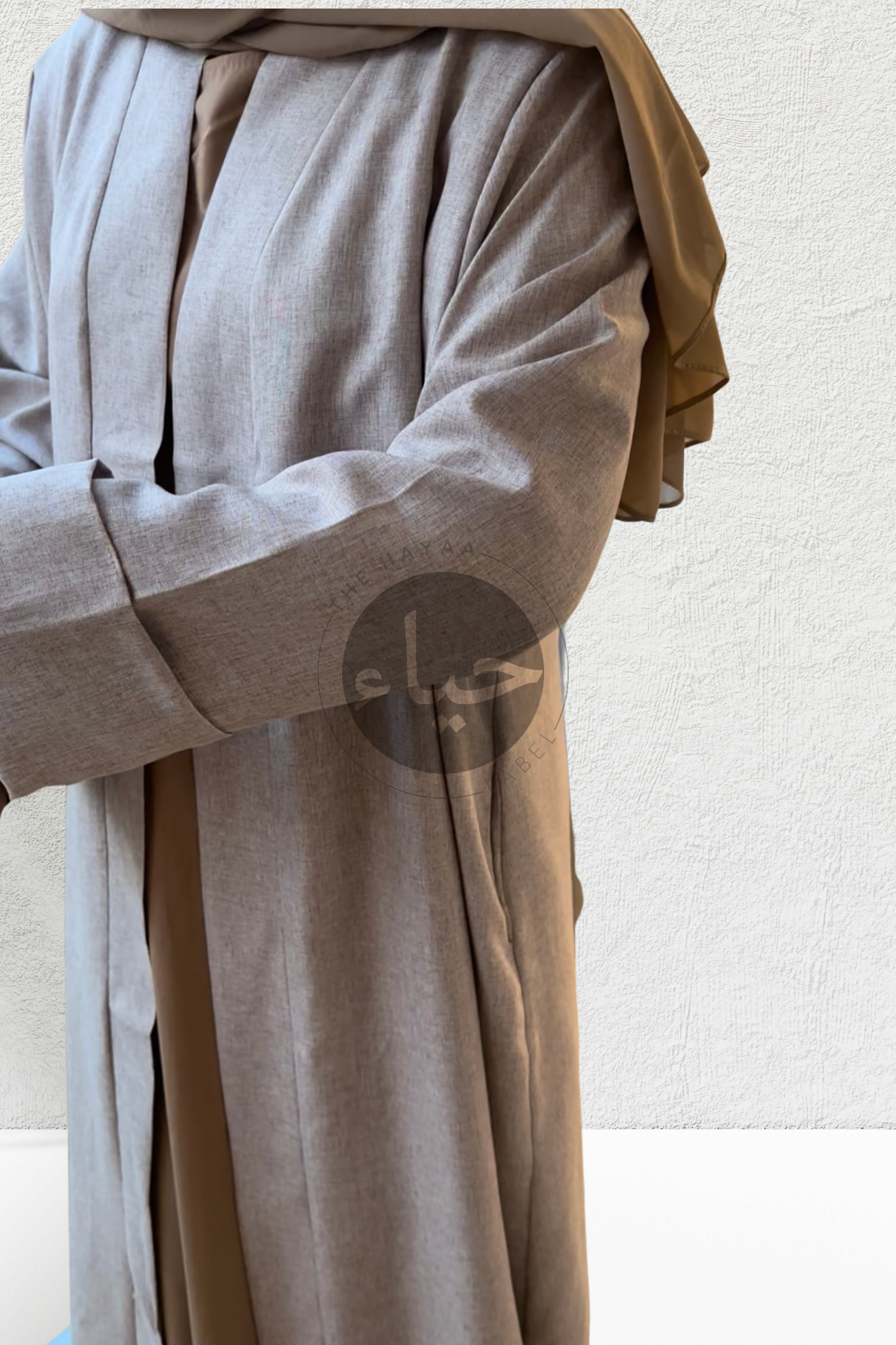 Abaya Ouverte en Lin - Taro