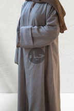 Abaya Ouverte en Lin - Taro