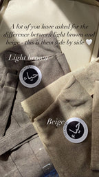 Abaya Ouverte en Lin - Marron Kaki